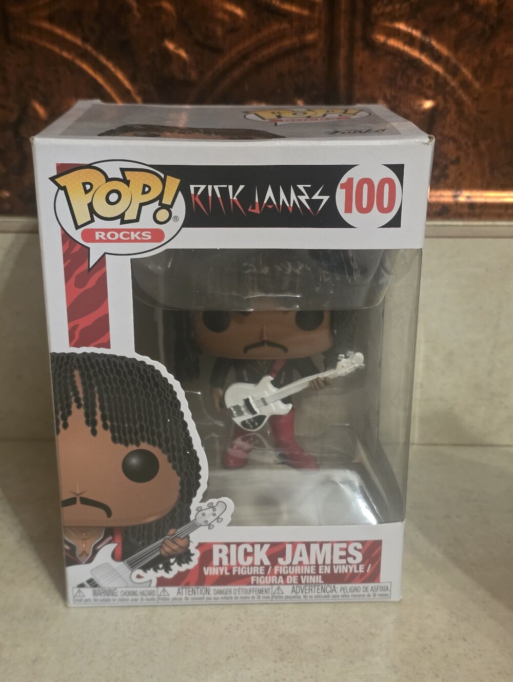 Funko Pop! Rick James Vinyl Figure - Black, Red & White